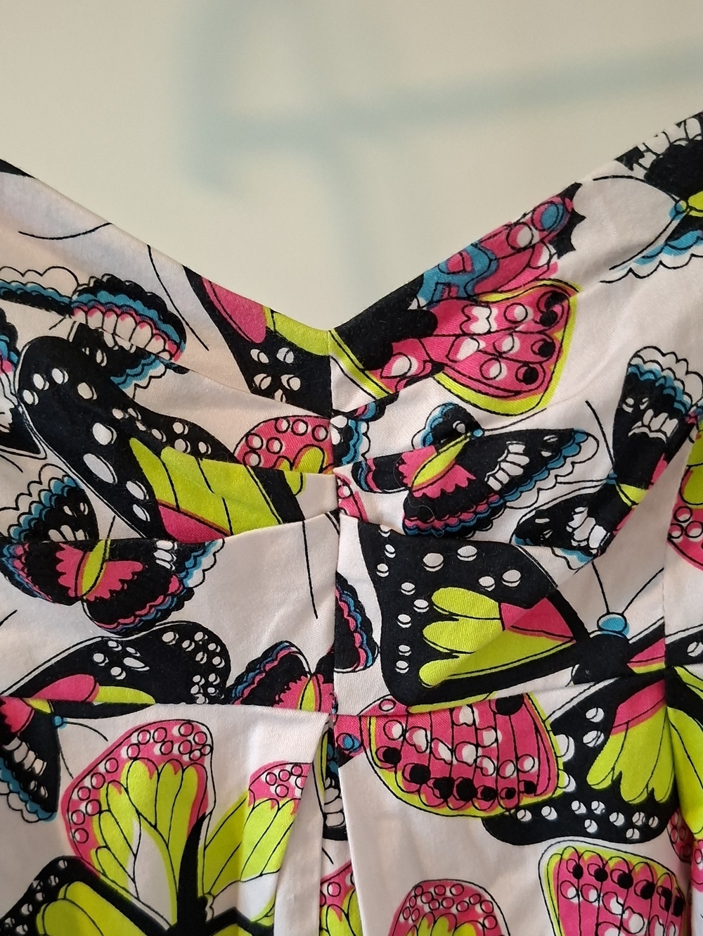 Betsey Johnson Vintage Y2K Babydoll Butterfly Print Mini Dress (Size US 4) - Picture 4 of 9